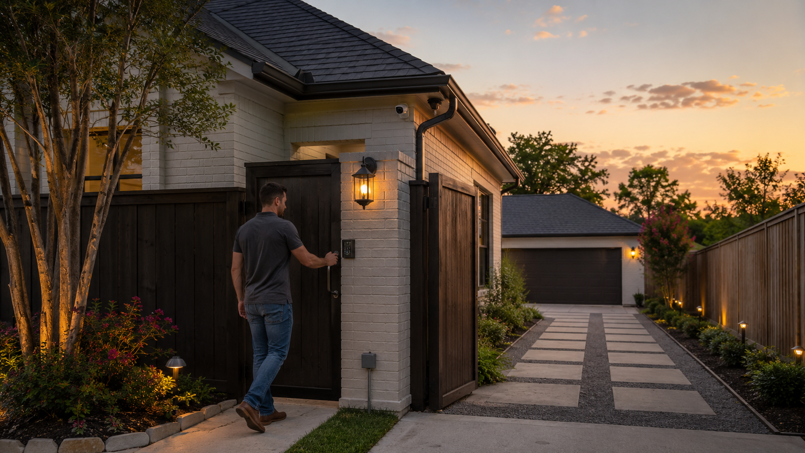Katy Home with Access Control and Security Cameras