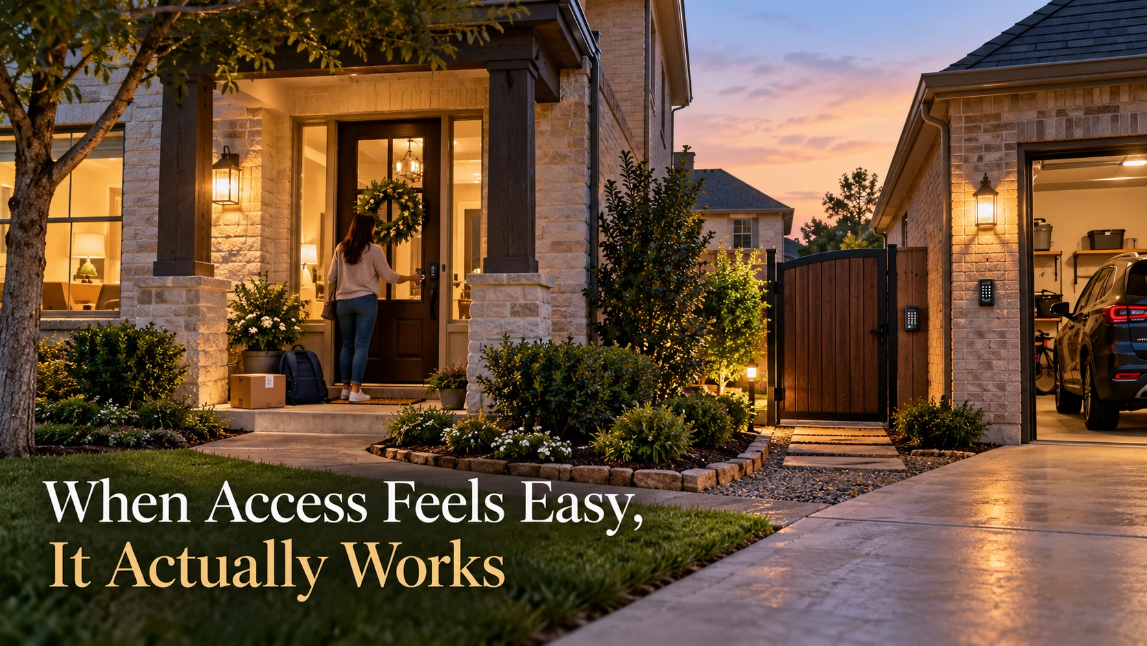 Featured graphic of access control actually working in Sugar Land homes